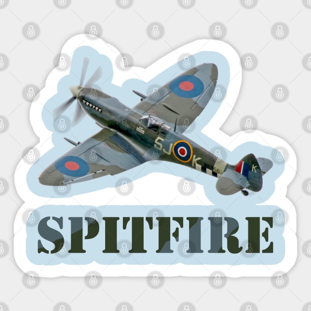 Spitfire Sticker by SteveHClark